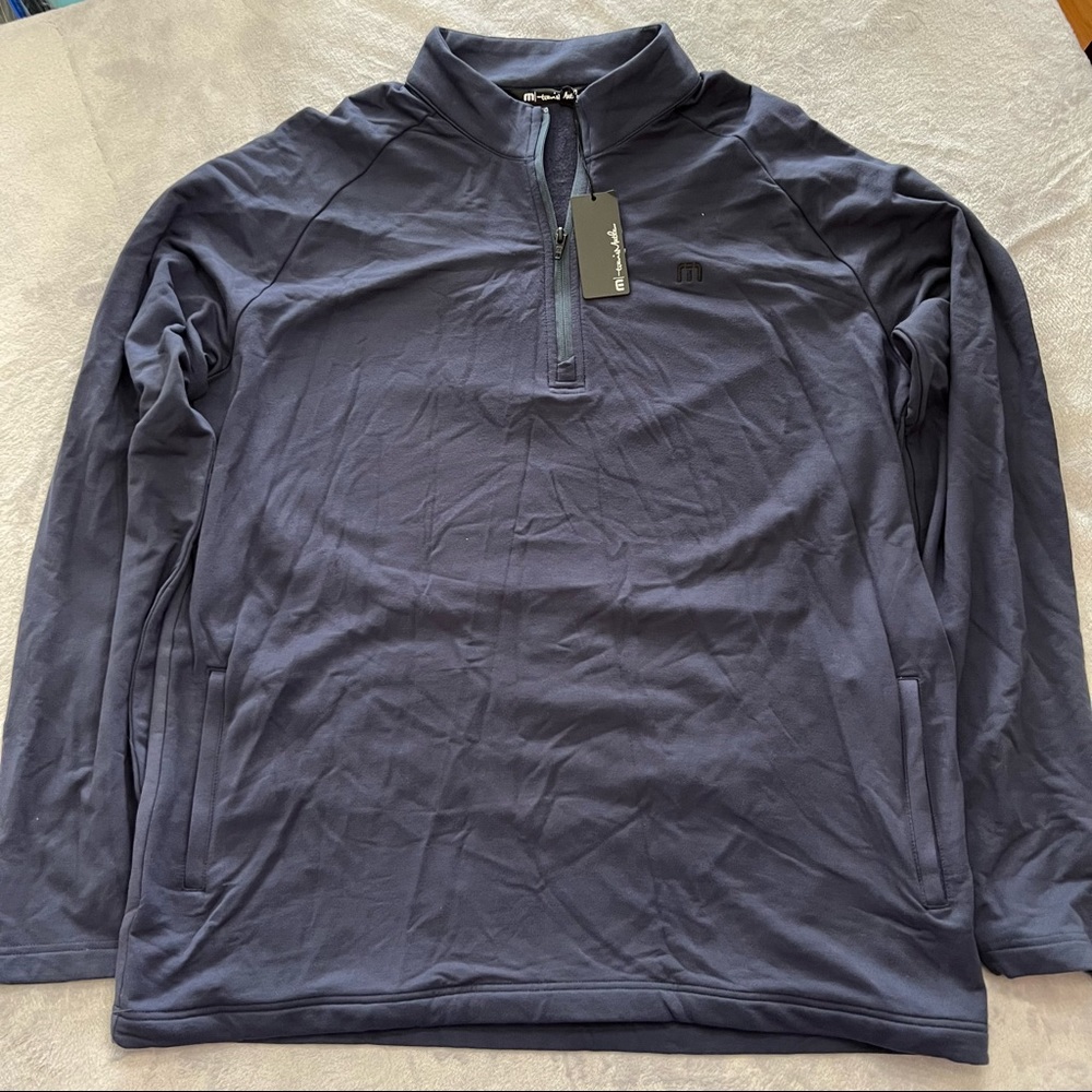 Travis Mathew Golf 1/4 Zip Pullover Navy Large